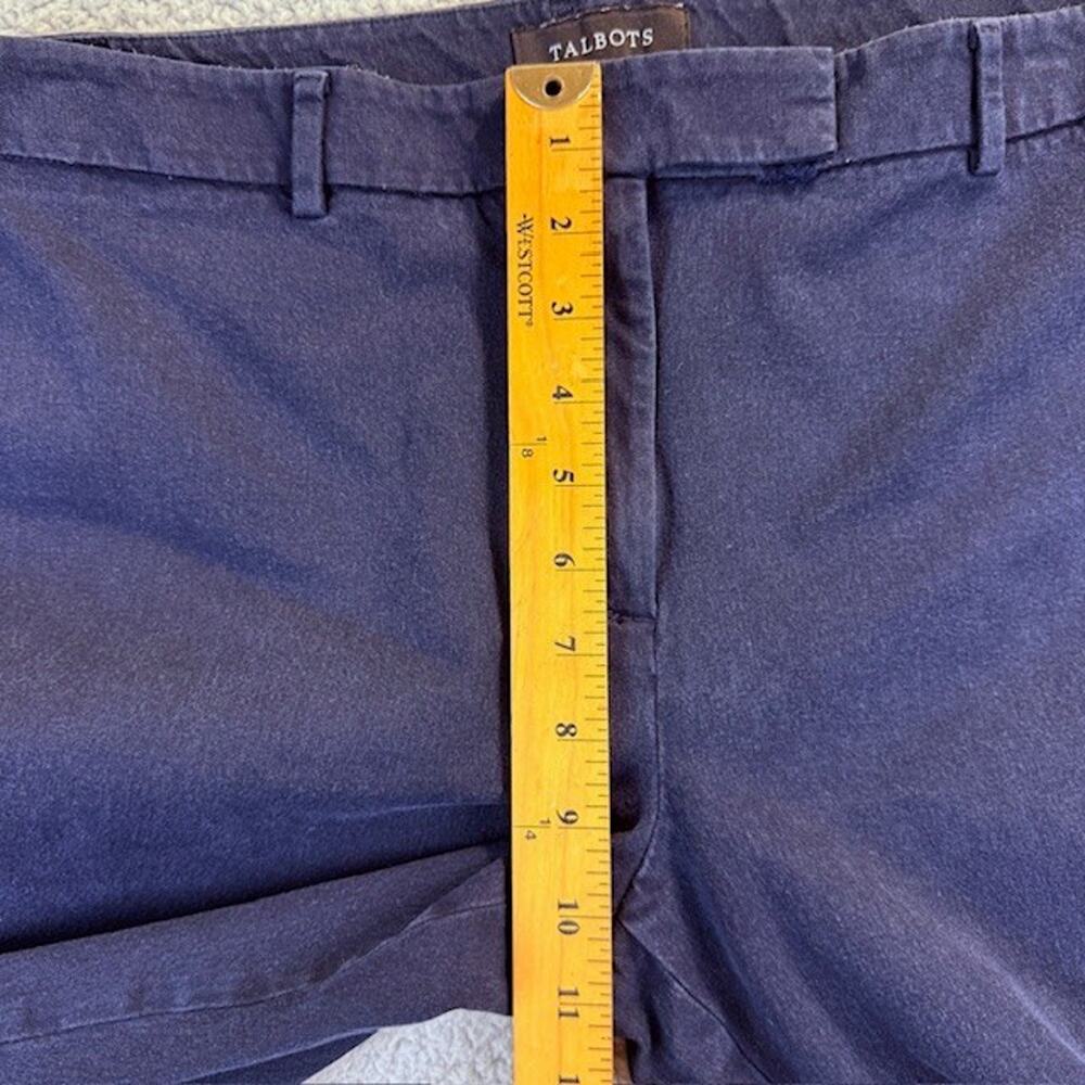 Talbots Blue Chino Pants Womens Sz. 12 Cotton / Spandex High-Waist straight Skin - Picture 8 of 9